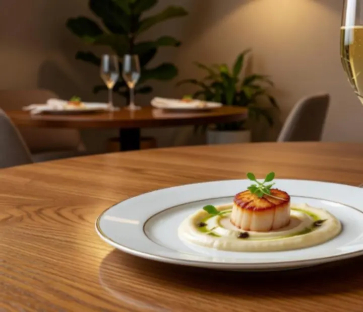 Premium Australian restaurant dishes and poker lounge setting at TheFeltKitchen